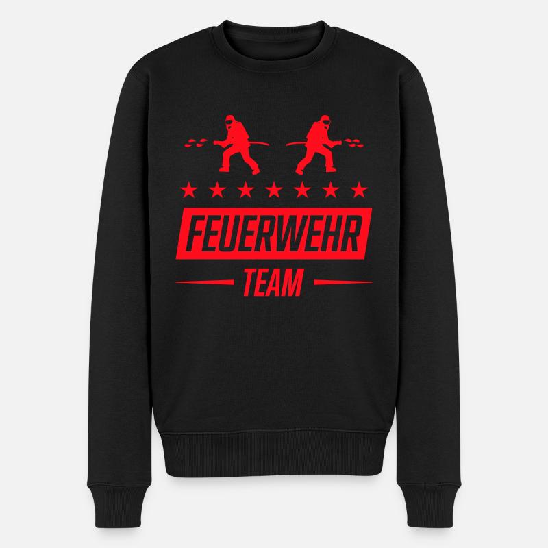 Feuerwehr Team - Männer Premium Bio Pullover - Schwarz