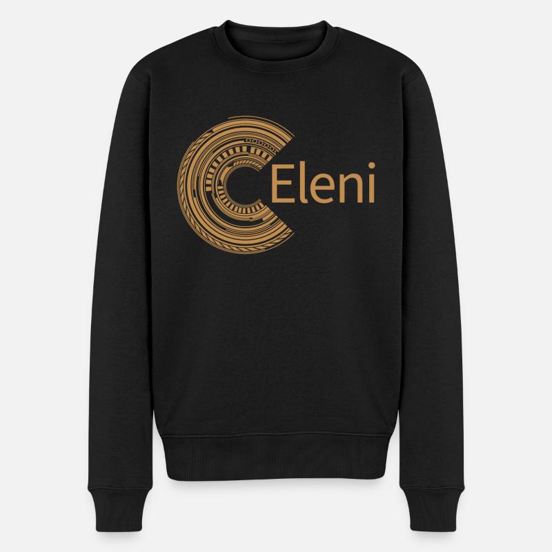 Für Eleni - Männer Premium Bio Pullover - Schwarz