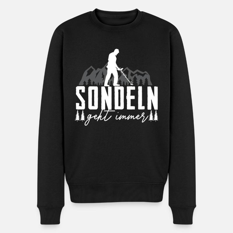 Sondeln geht immer Sondelgänger Metalldetektor - Männer Premium Bio Pullover - Schwarz