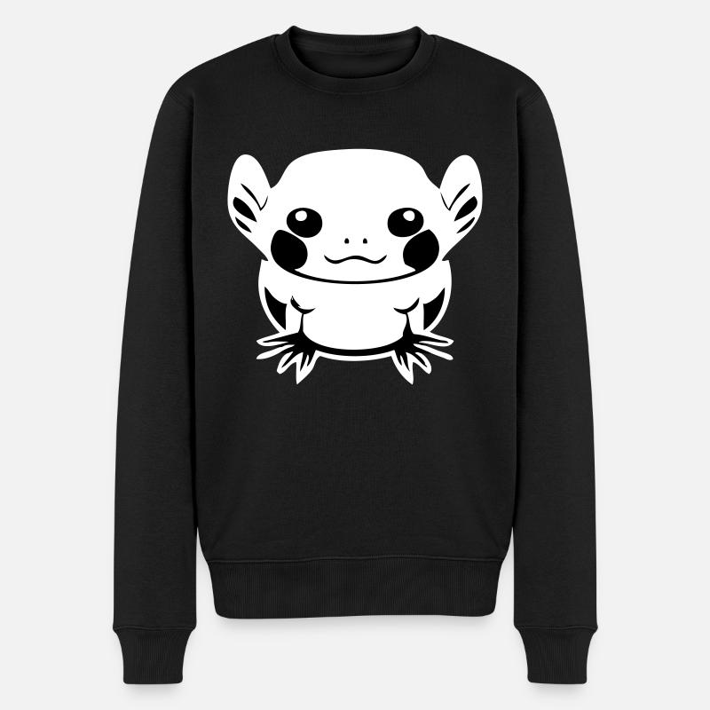 Dessin animé Axolotl - Pull Premium bio Homme - noir
