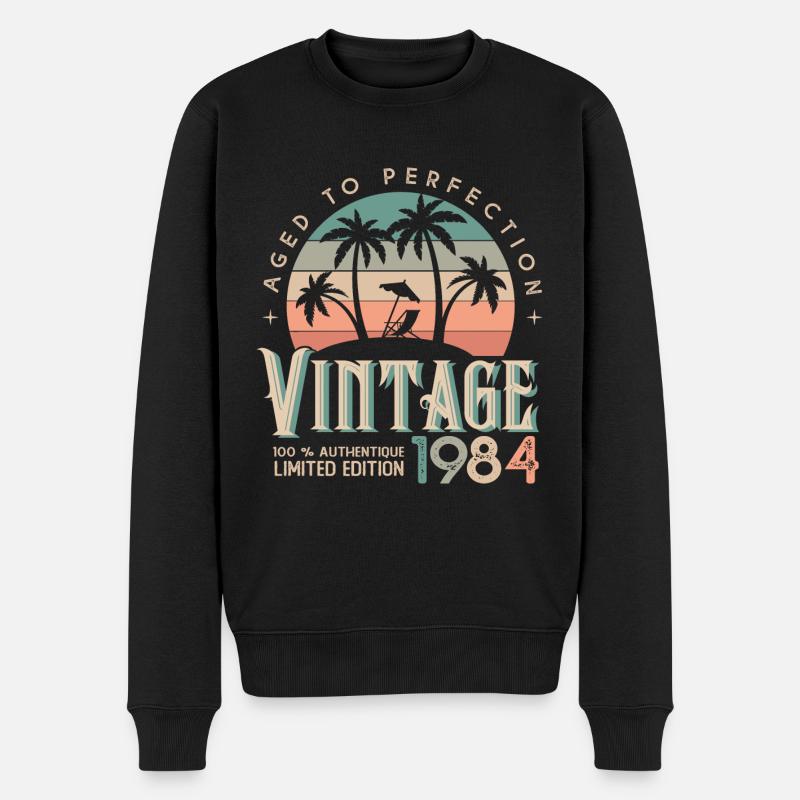 1984 Anniversaire Cadeau Né 1984 - Pull Premium bio Homme - noir