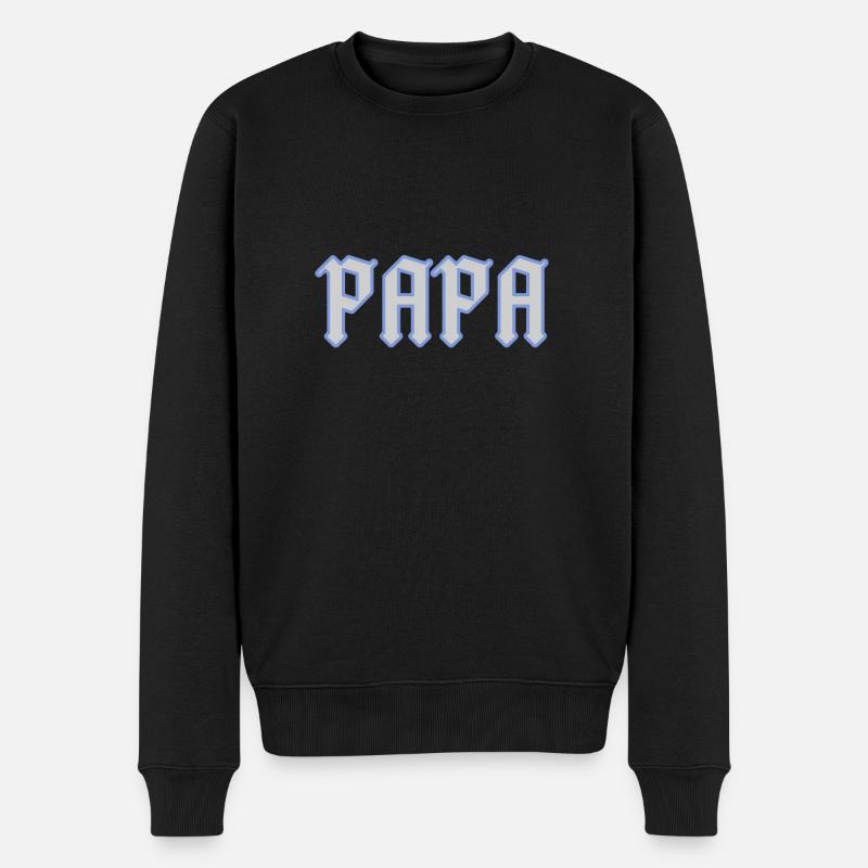papa - Pull Premium bio Homme - noir