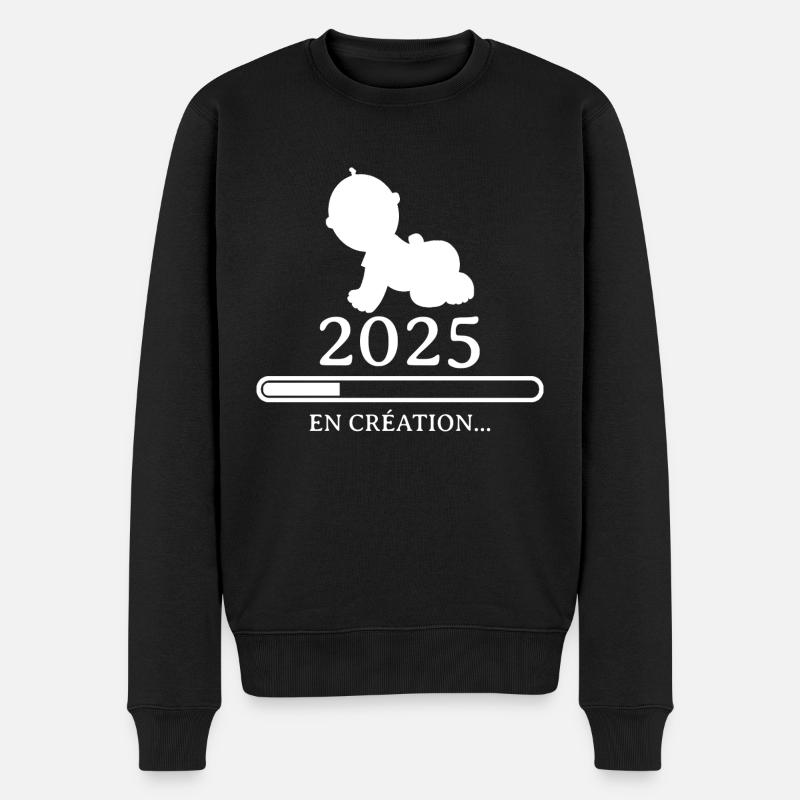 Baby in der Schöpfung 2025 - Männer Premium Bio Pullover - Schwarz