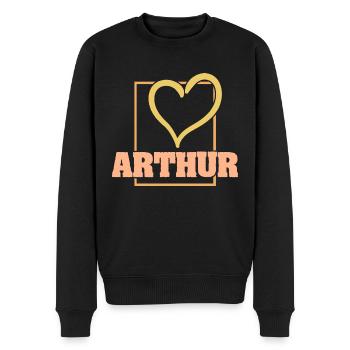 Arthur - Pull Premium bio Homme - noir - Devant - Nico (187cm)