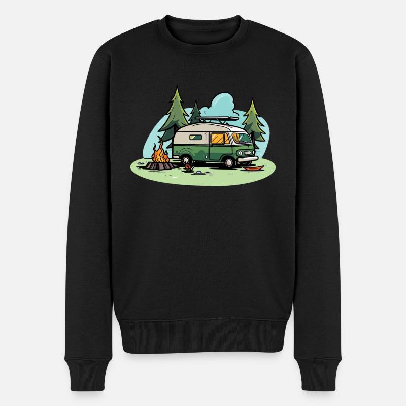 Vanlife - Männer Premium Bio Pullover - Schwarz