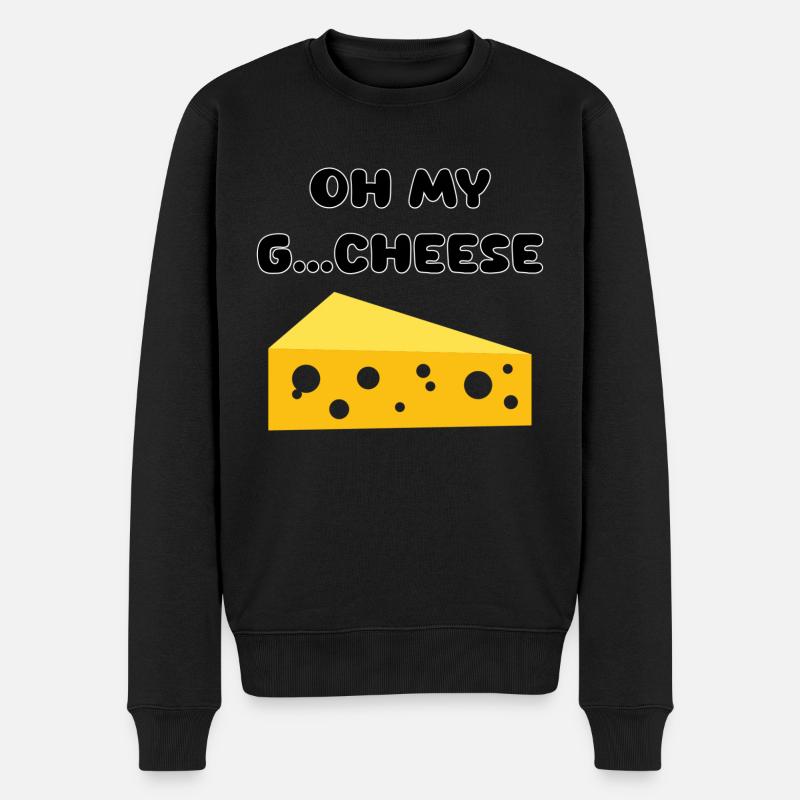 OH MY G CHEESE - Amour du fromage - Pull Premium bio Homme - noir