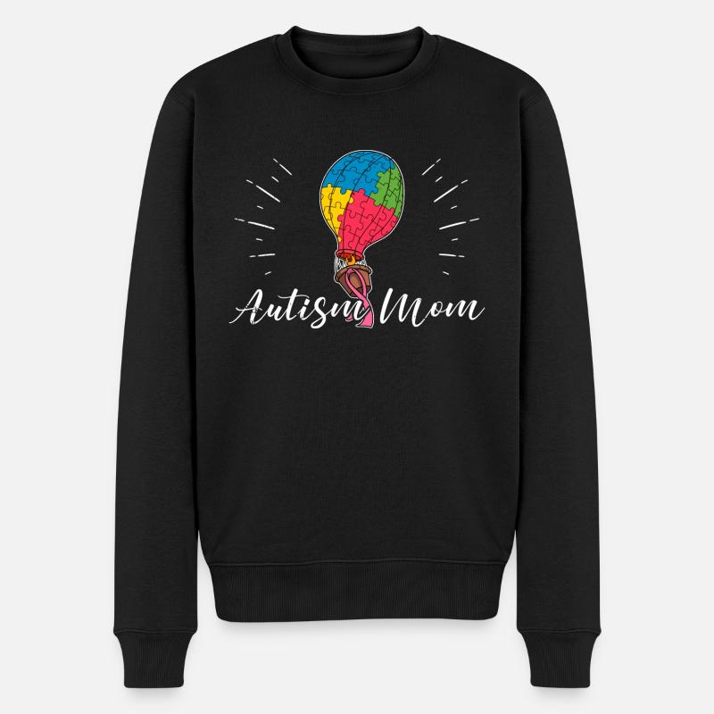 Autisme maman ballon autistique pièce de puzzle - Pull Premium bio Homme - noir