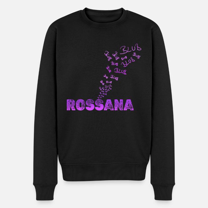Spaßig Rossana - Männer Premium Bio Pullover - Schwarz
