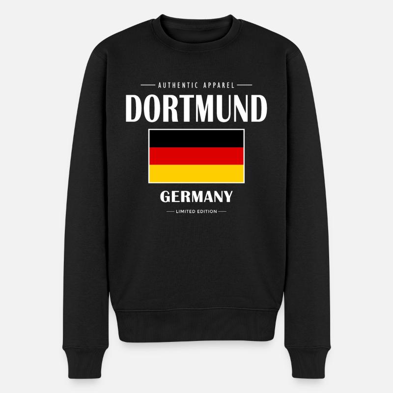 Dortmund - Männer Premium Bio Pullover - Schwarz