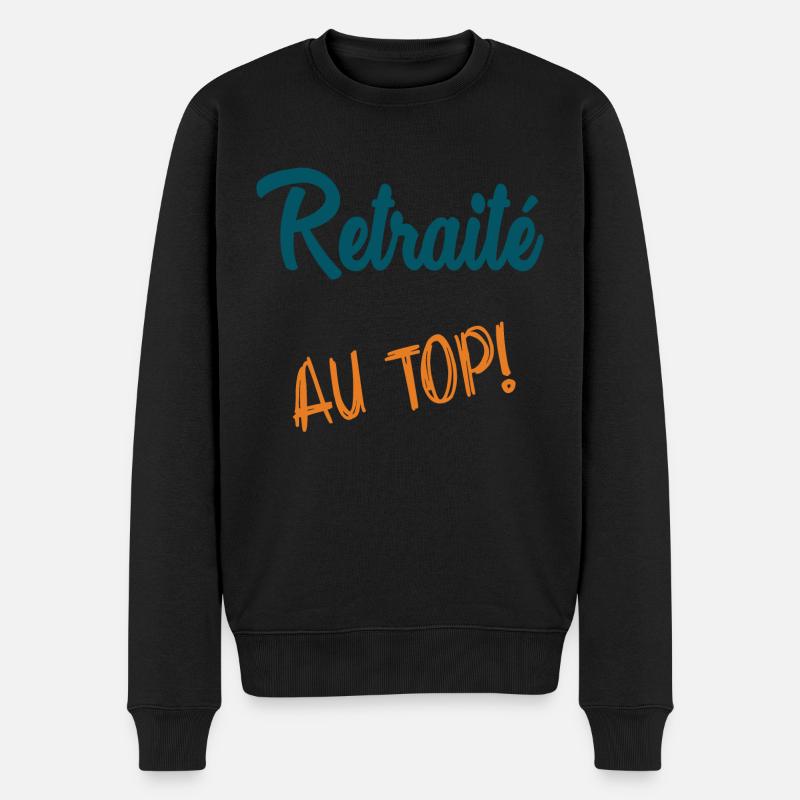 RUHESTAND. RUHESTAND. PENSIONIERT. SENIOR. OMA. OPA - Männer Premium Bio Pullover - Schwarz