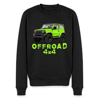 4x4 Offroad Jimny Abenteuer Adventure Car - Männer Premium Bio Pullover - Schwarz - Vorne - Nico (187cm)