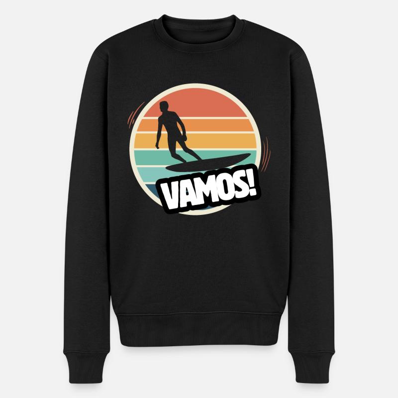 vamos surf rétro - Pull Premium bio Homme - noir