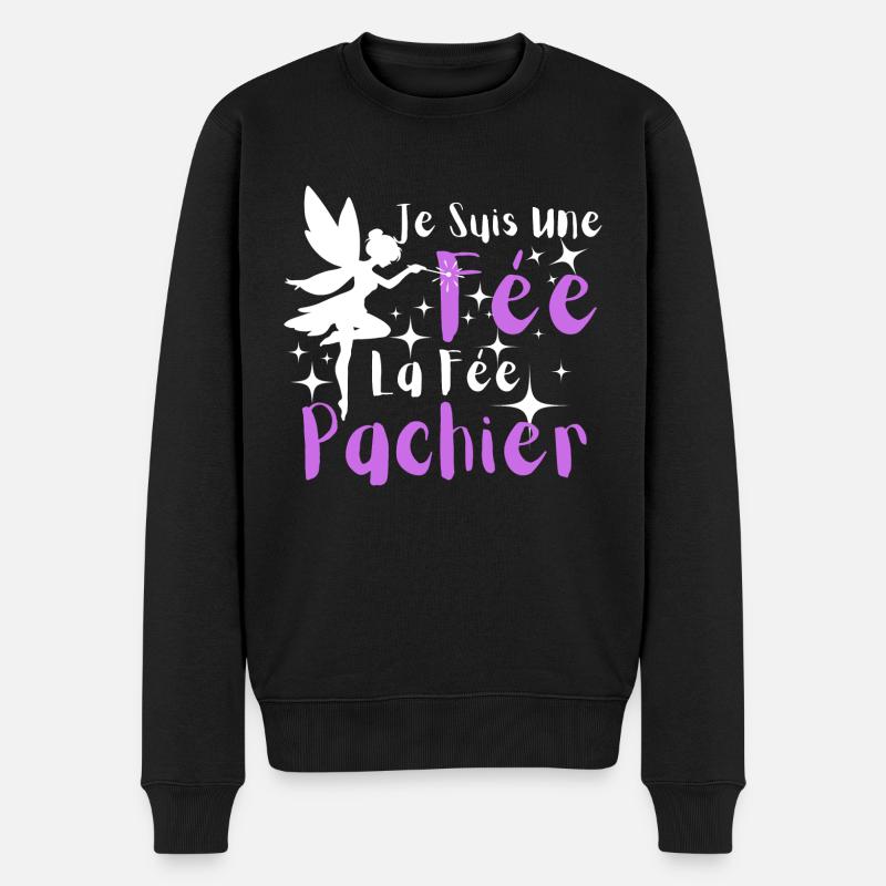 Ich bin eine Fee, die Fee Pachier - Männer Premium Bio Pullover - Schwarz