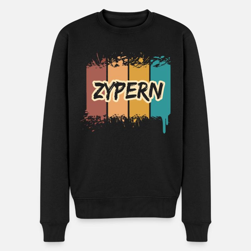 Geschenk für Zypern - Männer Premium Bio Pullover - Schwarz