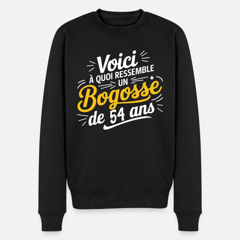 Bogosse de 54 Ans - Pull Premium bio Homme - noir