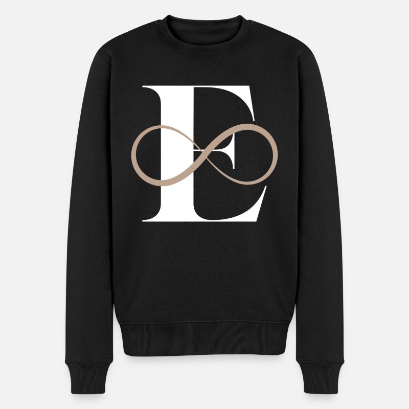 Lettre e infinie - Pull Premium bio Homme - noir