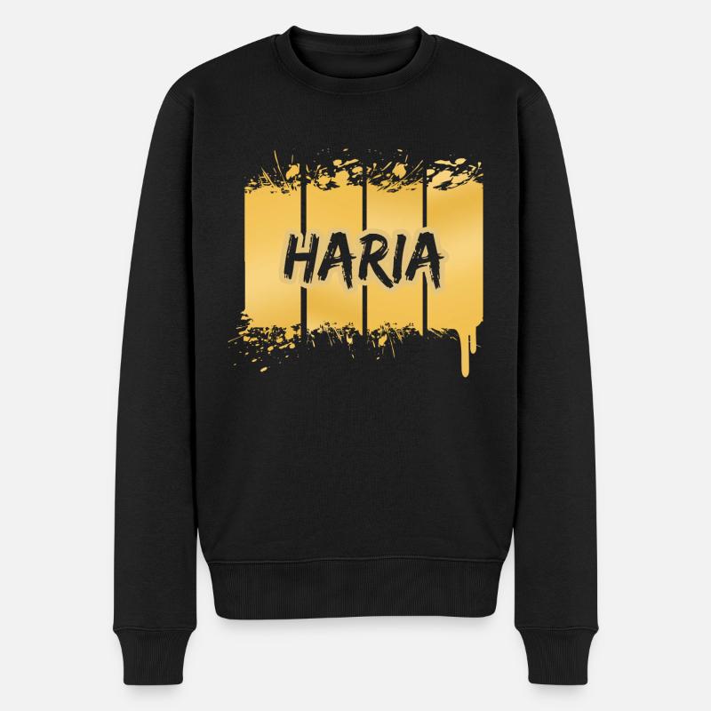 Haria - Männer Premium Bio Pullover - Schwarz