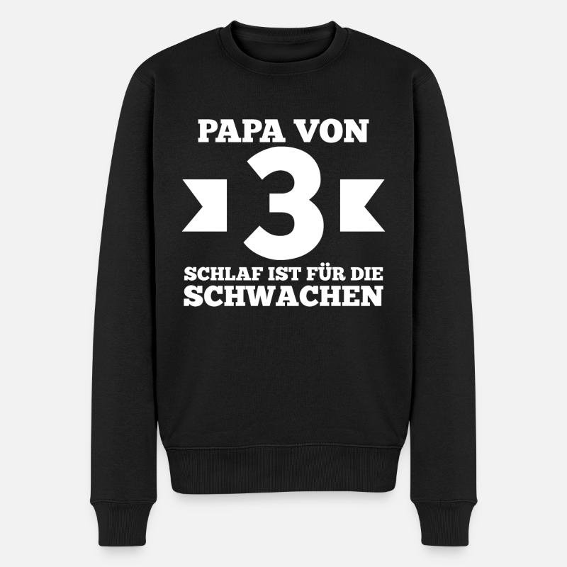 Père de 3 enfants - Pull Premium bio Homme - noir