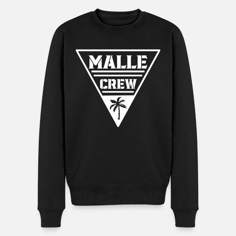 Malle Crew - Pull Premium bio Homme - noir