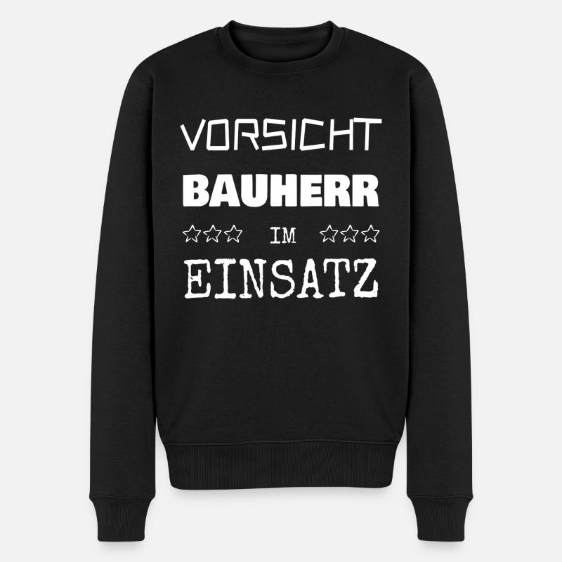 Gift for builder - Men's Premium Organic Jumper - black