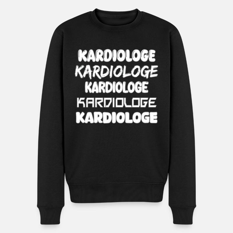 Cardiologue - Pull Premium bio Homme - noir