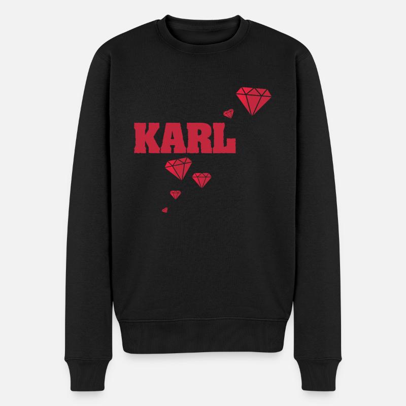 Karl - Männer Premium Bio Pullover - Schwarz
