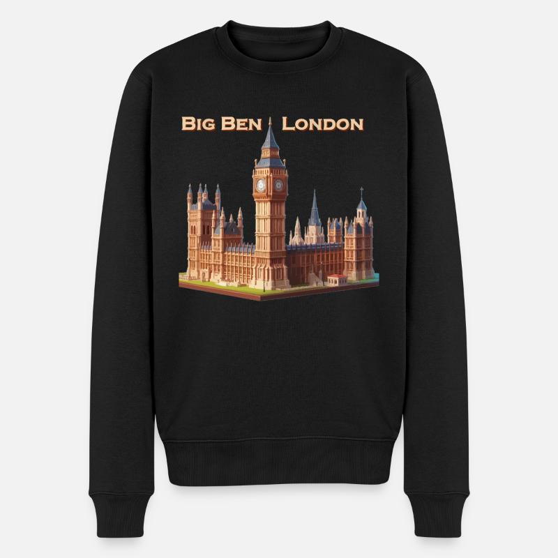 Big Ben Londres - Pull Premium bio Homme - noir