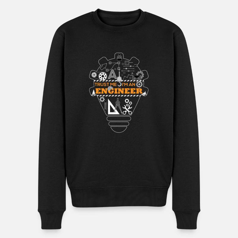 Trust me I'm an Engineer - Shirt mit Werkzeugen - Männer Premium Bio Pullover - Schwarz