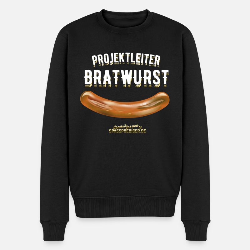 Projektleiter Bratwurst das Original Grill Design - Männer Premium Bio Pullover - Schwarz