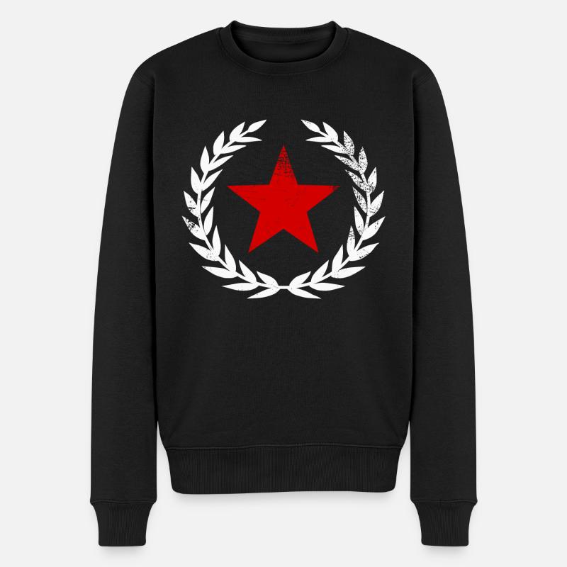 Étoile Rouge - Pull Premium bio Homme - noir