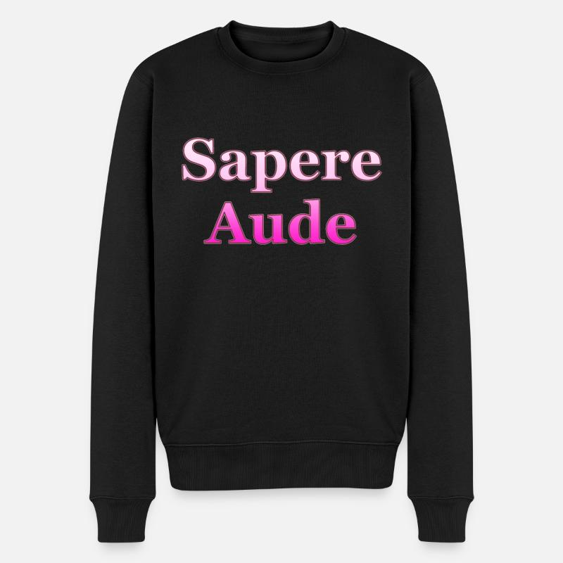 Sapere Aude - Männer Premium Bio Pullover - Schwarz