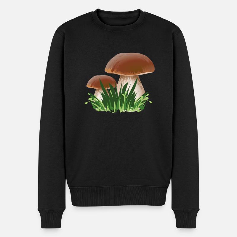 Steinpilze Pilze sammeln Pilzsammler Pilz - Männer Premium Bio Pullover - Schwarz