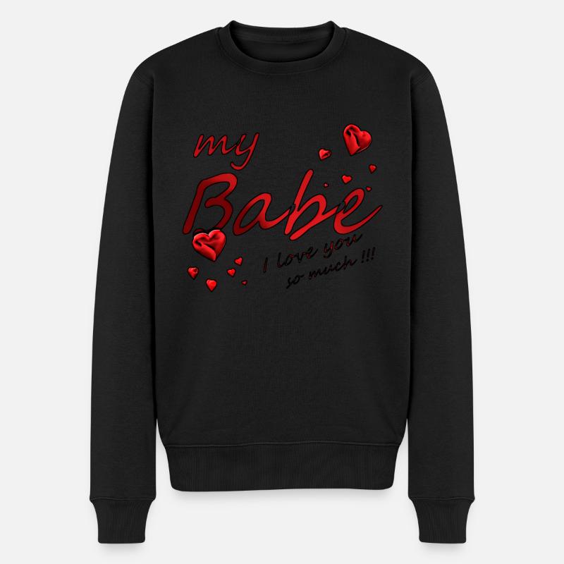 ma chérie je t'aime tellement - Pull Premium bio Homme - noir