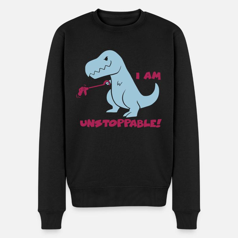 T-REX - JE SUIS UNSTOPPABLE! (Bleu) - Pull Premium bio Homme - noir