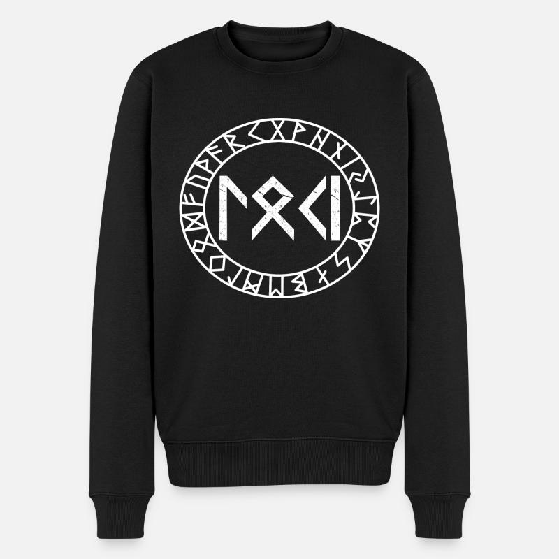 Loki Wikinger Nordische Mythologie Viking - Männer Premium Bio Pullover - Schwarz