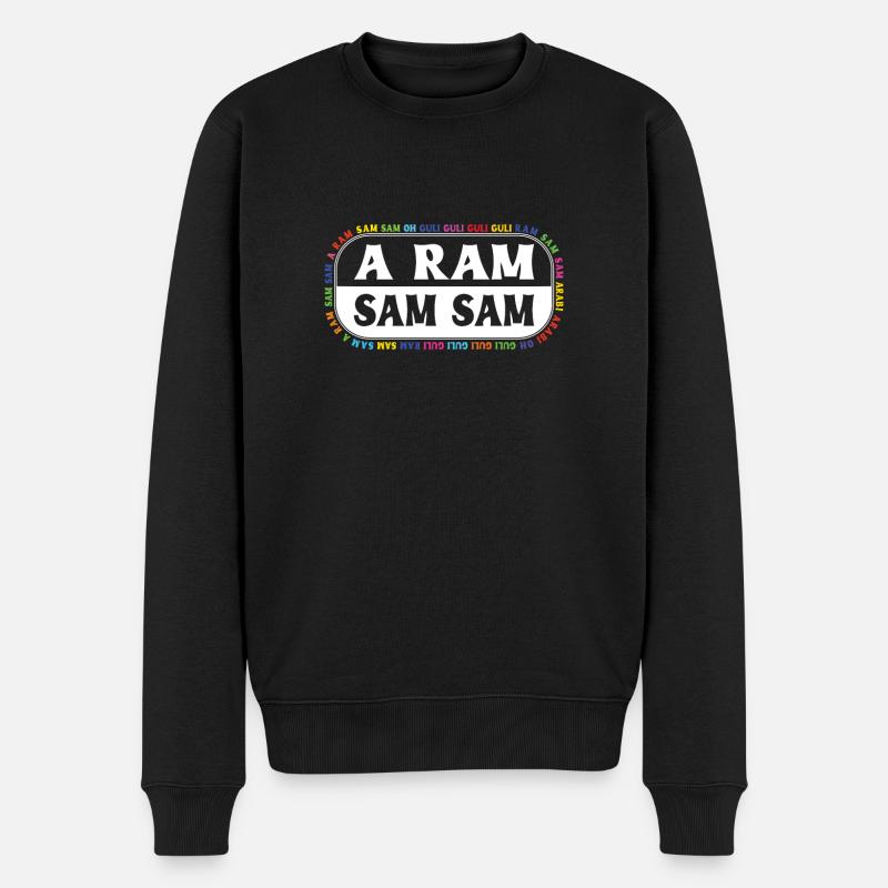 Aramsamsam Kindergarten Kinderlied Kita - Männer Premium Bio Pullover - Schwarz