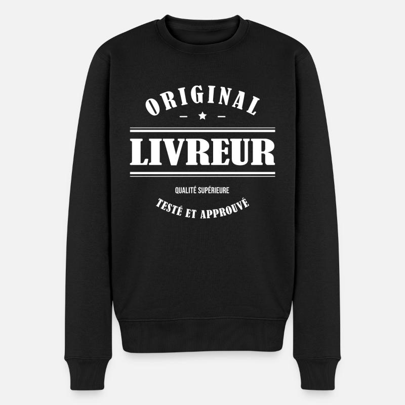 LIVREUR ORIGINAL - Pull Premium bio Homme - noir