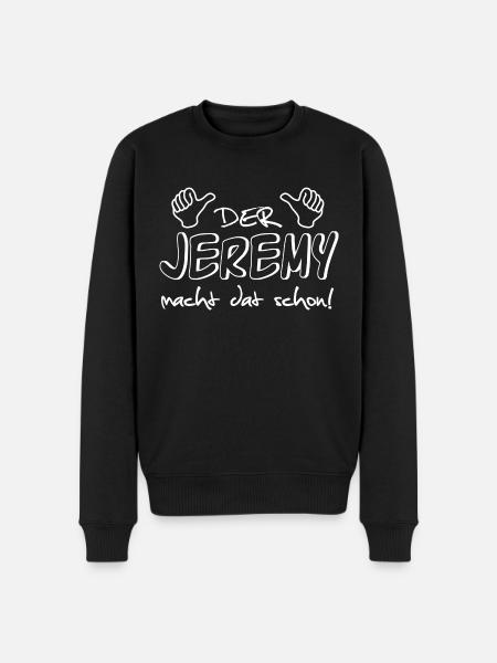 jeremy - Männer Premium Bio Pullover - Schwarz