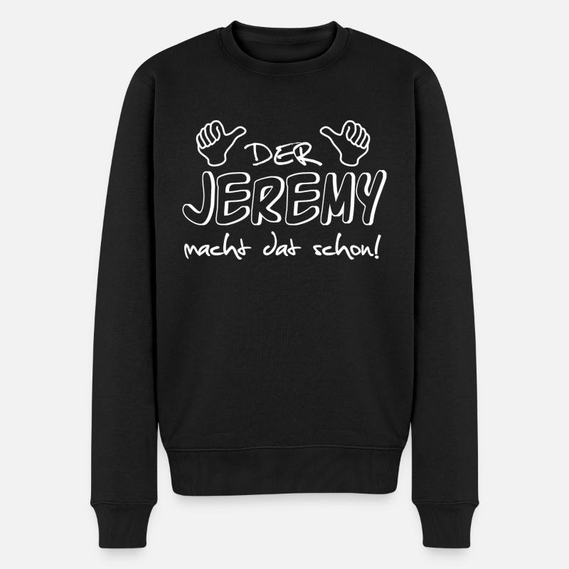 jeremy - Männer Premium Bio Pullover - Schwarz