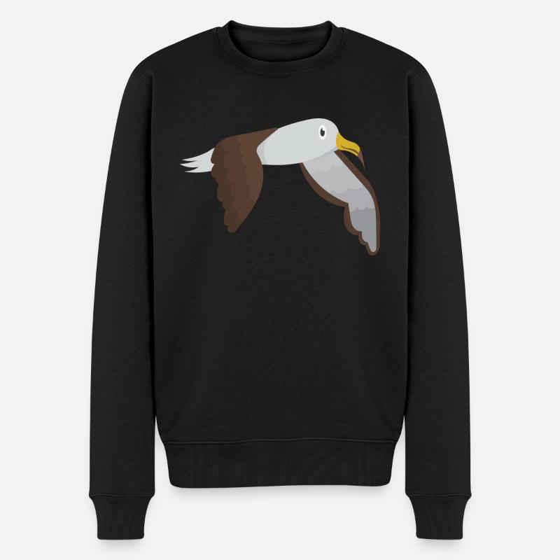 Albatros - Männer Premium Bio Pullover - Schwarz