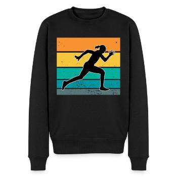 Endurance Athlete Vintage Gym Fitness Runner - Men's Premium Organic Jumper - black - Front - Nico (187cm)