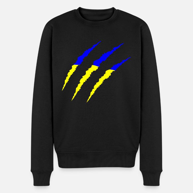 Krallen Ukraine - Männer Premium Bio Pullover - Schwarz