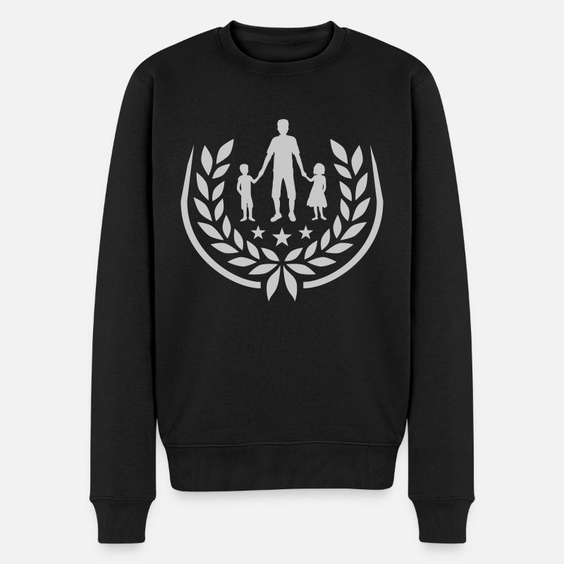Fille Fils Papa Enfants - Pull Premium bio Homme - noir