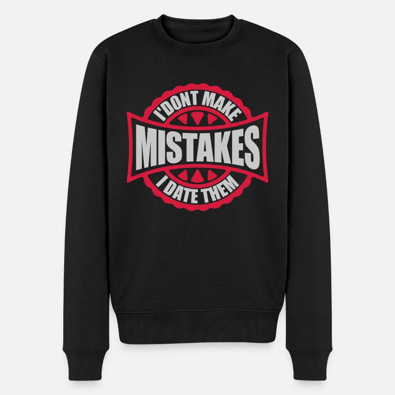 Date Erreurs Citation Logo - Pull Premium bio Homme - noir