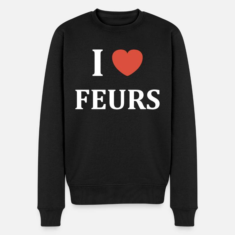 i love feurs - Pull Premium bio Homme - noir