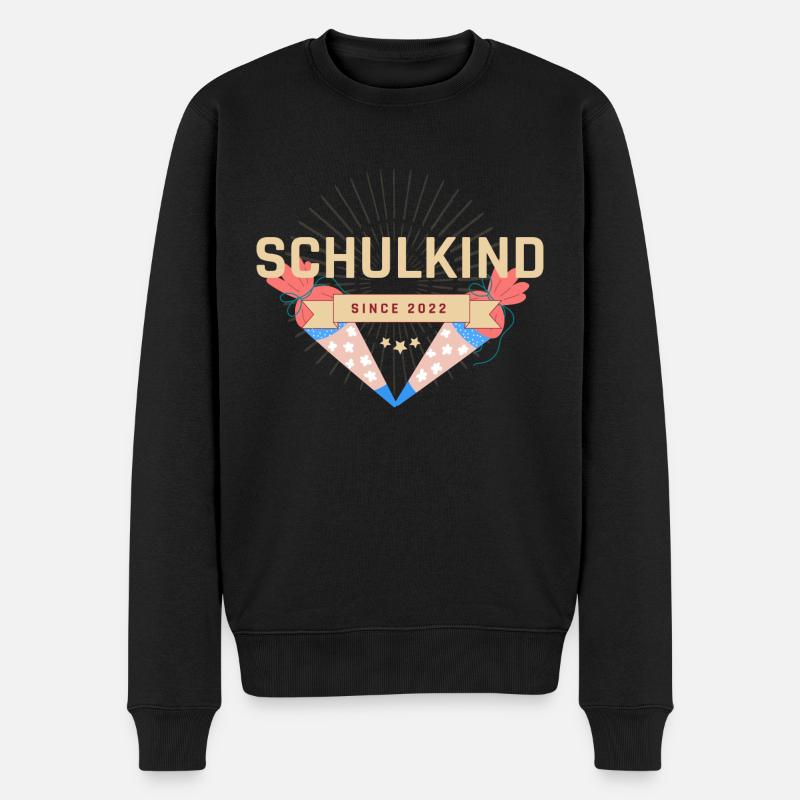 Schulkind since 2022! Schulkind 2022 - Männer Premium Bio Pullover - Schwarz