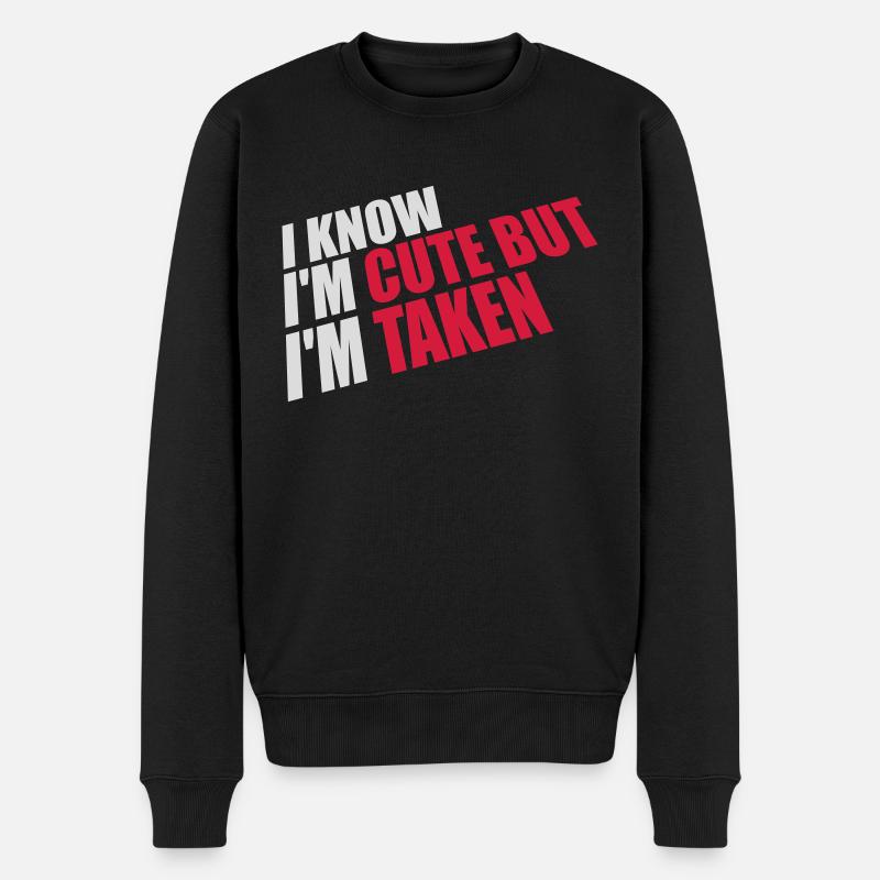 citation mignonne mais prise - Pull Premium bio Homme - noir