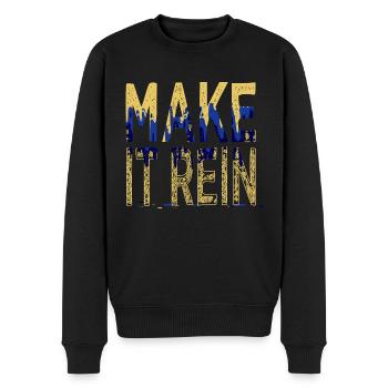 beards cute statement funny gym bubaprints - Männer Premium Bio Pullover - Schwarz - Vorne - Nico (187cm)