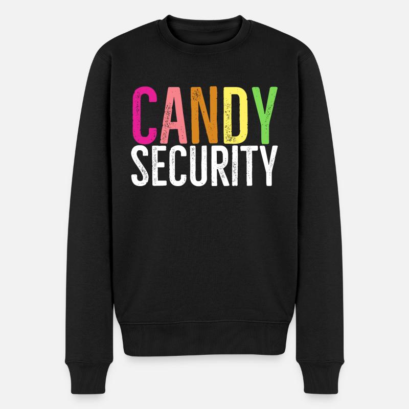 Süßigkeiten Sicherheit - Männer Premium Bio Pullover - Schwarz