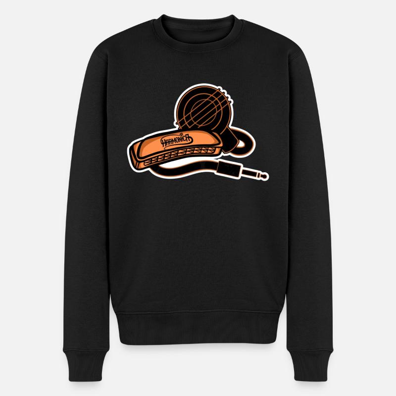 Harmonica Style pour harmoniciste - Pull Premium bio Homme - noir